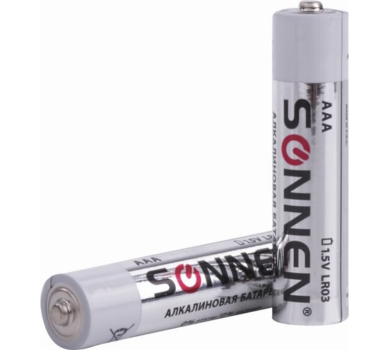 Батарейки SONNEN Alkaline, AAA алкалиновые, 10 шт., в коробке, 451089