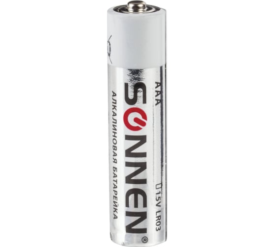 Батарейки SONNEN Alkaline, AAA алкалиновые, 10 шт., в коробке, 451089