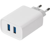 Сетевое зарядное устройство REXANT для iPhone/iPad 2 x USB, 5V, 2.4 A, белое 16-0276