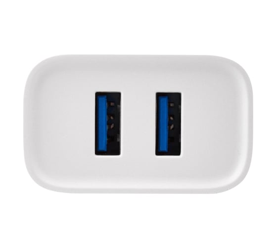 Сетевое зарядное устройство REXANT для iPhone/iPad 2 x USB, 5V, 2.4 A, белое 16-0276