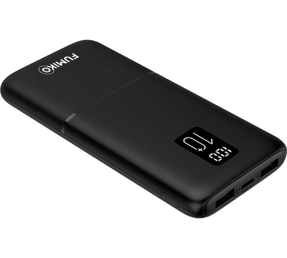 Внешний аккумулятор FUMIKO pb10 10000 мач, черный FPB10-01