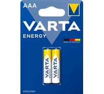 Батарейка Varta ENERGY LR03 AAA, BL2, Alkaline, 1.5V, (4103) 04103229412