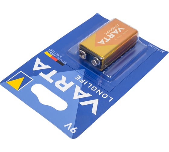 Батарейка Varta LONGLIFE Крона 6LR61 BL1 Alkaline 9V (4122) 04122101411