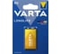 Батарейка Varta LONGLIFE Крона 6LR61 BL1 Alkaline 9V (4122) 4122101411 RPL00176 1