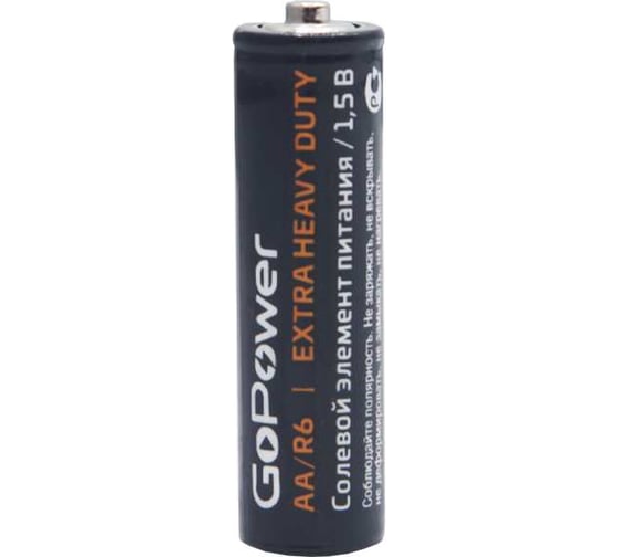 Батарейка GoPower R6 AA Shrink 4 Heavy Duty 1.5V 60 шт 00-00015592