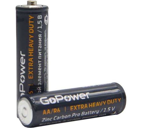 Батарейка GoPower R6 AA Shrink 4 Heavy Duty 1.5V 60 шт 00-00015592