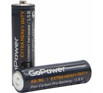 Батарейка GoPower R6 AA Shrink 2 Heavy Duty 1.5V 60 шт 00-00022219