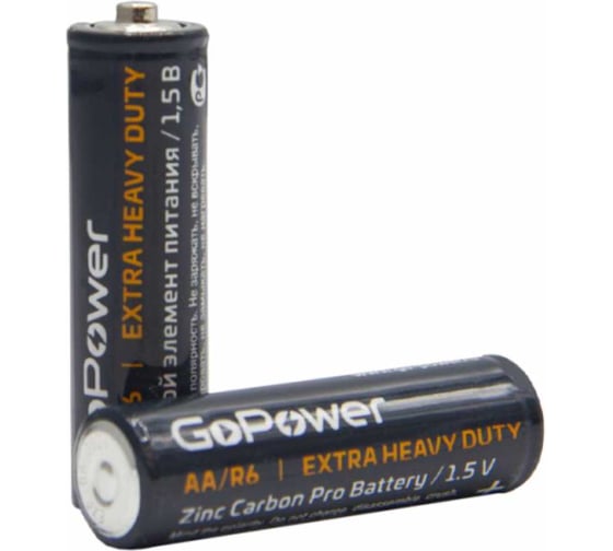 Батарейка GoPower R6 AA Shrink 2 Heavy Duty 1.5V 60 шт 00-00022219 1
