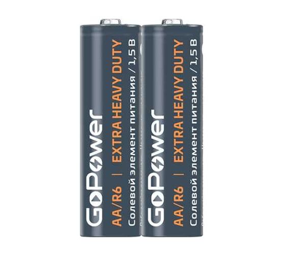 Батарейка GoPower R6 AA Shrink 2 Heavy Duty 1.5V 60 шт 00-00022219