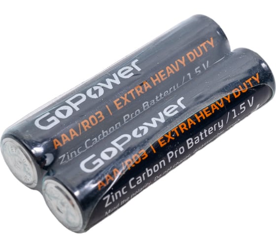 Батарейка GoPower R03 AAA Shrink 2 Heavy Duty 1.5V 60 шт в уп 00-00020729