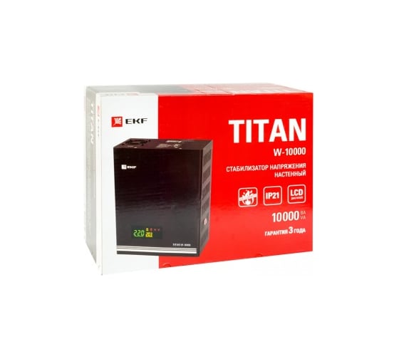 Стабилизатор напряжения EKF TITAN W-10000 настенный PROxima stab-w-10000