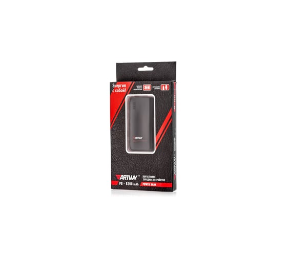 Портативное зарядное устройство Artway Power Bank 5200 mAh PB-5200