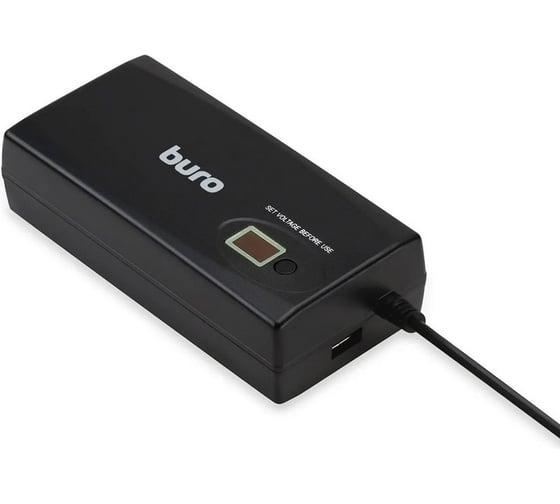 Ручной блок питания BURO BUM-1245M90 90W 12V-24V 11-connectors 3.5A 1xUSB 1A от бытовой электросети 825361