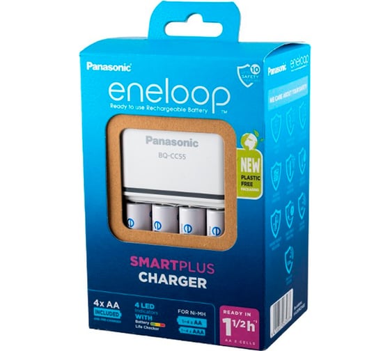 Зарядное устройство Panasonic eneloop K-KJ55MCD40E Smart-Quick Charger + 4AA2000 mAh BL1 УТ-00000807 1
