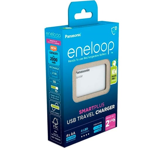 Зарядное устройство Panasonic eneloop K-KJ87MCD40USB Smart-Quick Charger Kit+ 4AA2000 mAh BL1 УТ-00000838