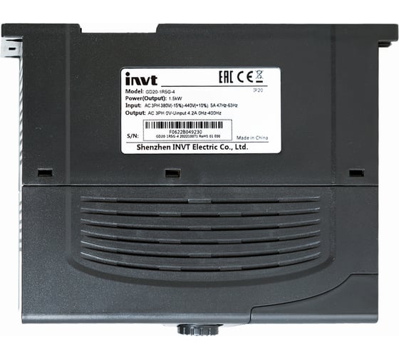 Частотный преобразователь INVT GD2 1,5 кВт 380В IP 20 (GD20-1R5G-4) 90001-01079