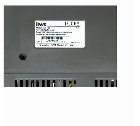 Частотный преобразователь INVT GD20 18,5 кВт 380В IP20 (GD20-018G-4) 90001-01273