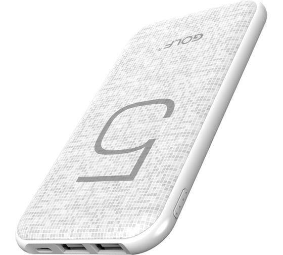 Внешний аккумулятор GOLF G24 Powerbank 5000 mah Кабель Micro USB выход USB 1 А 2.1A белый 30013664