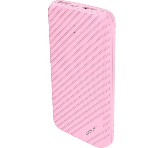 Внешний аккумулятор GOLF G17 Powerbank 8000 mah Кабель Micro USB вход Micro USB, выход USB 1 А розовый 30013835