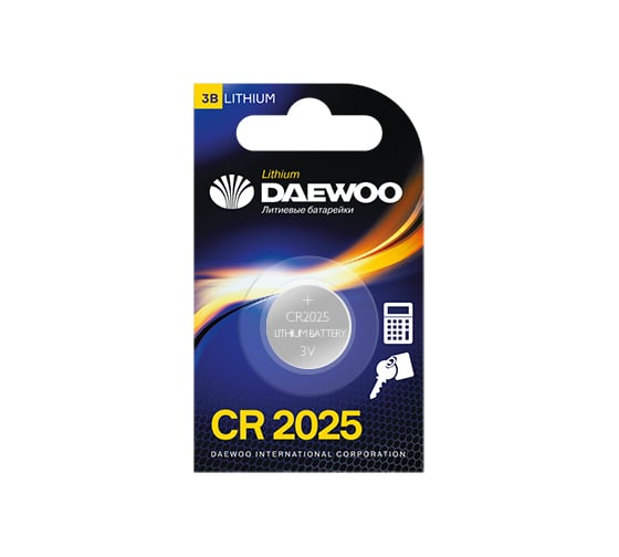 Литиевая батарейка Daewoo CR2025 BL-1 5007178