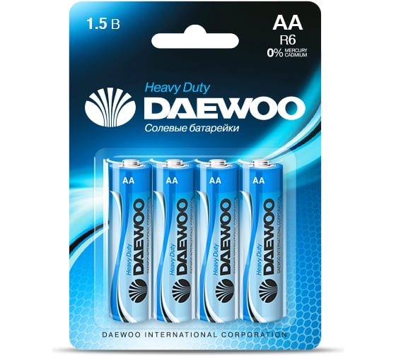 Солевая батарейка Daewoo R 6 Heavy Duty BL-4 1030450
