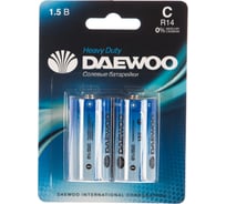 Солевая батарейка Daewoo R14 Heavy Duty BL-2 1030511