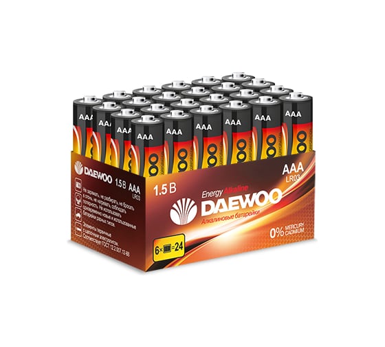 Алкалиновая батарейка Daewoo LR03 ENERGY Alkaline Pack - 24 5005211