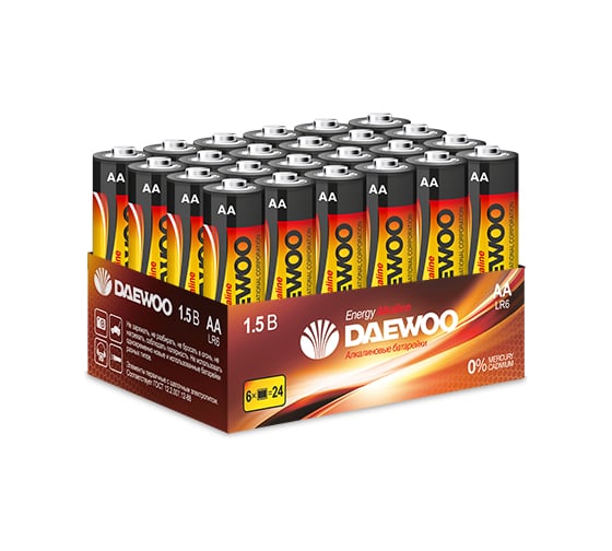Алкалиновая батарейка Daewoo LR 6 ENERGY Alkaline Pack - 24 5005198 1