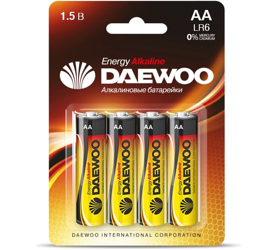 Daewoo Алкалиновая Батарейка LR 6  ENERGY Alkaline BL-4 1030368