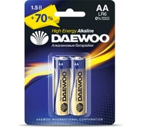 Солевая батарейка Daewoo LR 6 HIGH ENERGY Alkaline BL-2 5007536