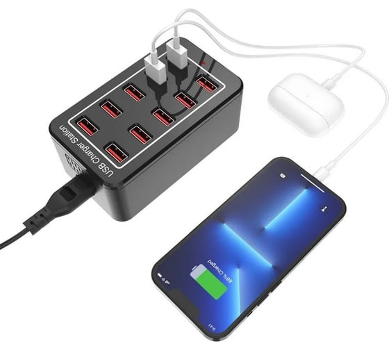 Зарядная станция PALMEXX YFY-A91 10*USB (5V-2.4A) 50W PX/PA-YFYA91