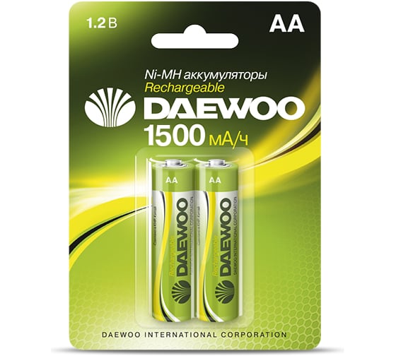 Аккумулятор Daewoo AA 1500mAh NI-MH BL-2 1037350