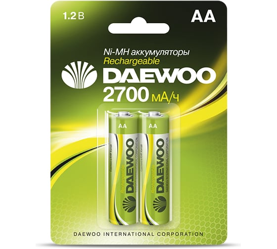 Аккумулятор Daewoo AA 2700mAh NI-MH BL-2 1037404