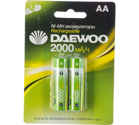 Аккумулятор Daewoo AA 2000mAh NI-MH BL-2 1037374 1