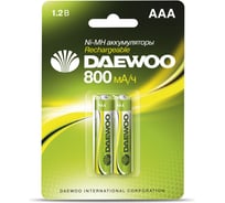 Аккумулятор Daewoo AAA 800mAh NI-MH BL-2 1037435