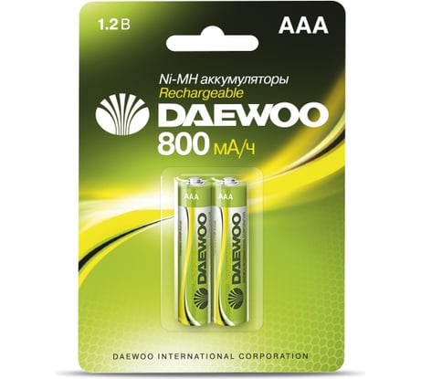 Аккумулятор Daewoo AAA 800mAh NI-MH BL-2 1037435