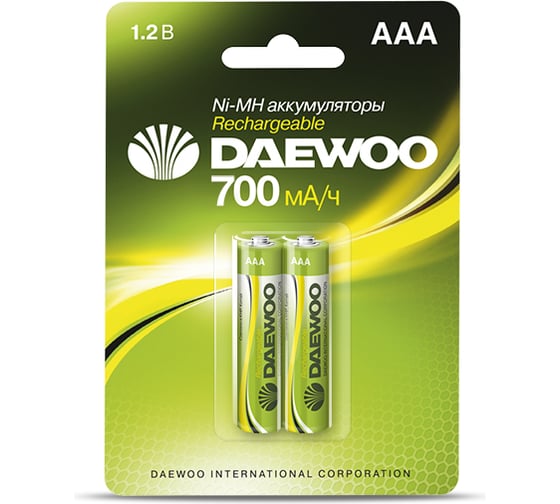 Аккумулятор Daewoo AAA 700mAh NI-MH BL-2 1037411