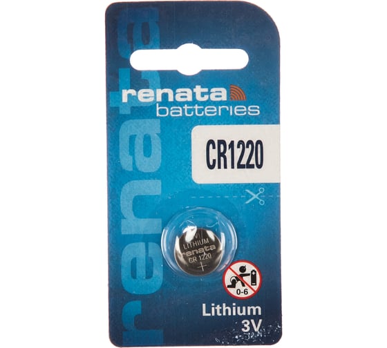 Литиевая батарейка Renata CR 1220 Li/MnO2 38mAh, 3V NEW 12714 1