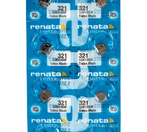 Батарейка для часов Renata R 321 BL-10 11450