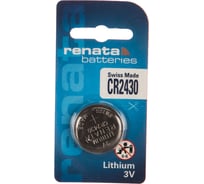 Литиевая батарейка Renata CR 2430 Li/MnO2 285mAh, 3V NEW 12715