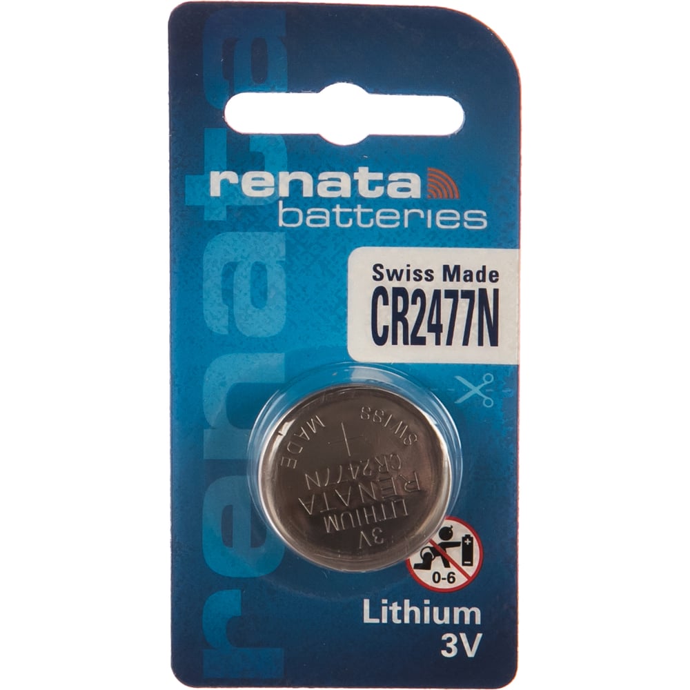 Литиевая батарейка Renata CR 2477 Li/MnO2 N 6 BL 950mAh, 3V NEW 12711 ...