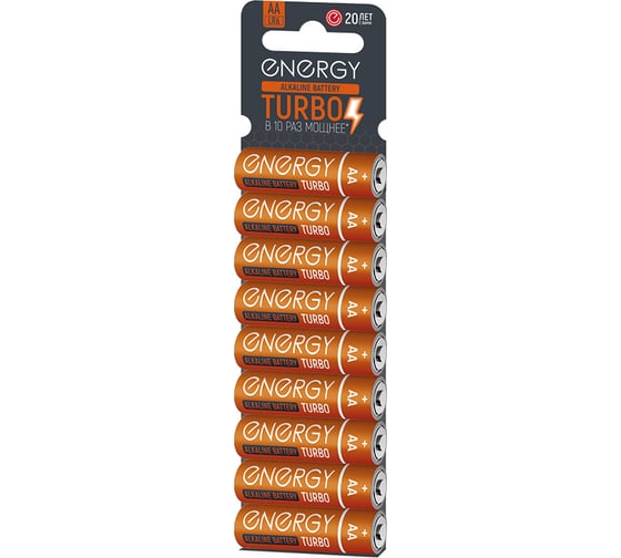 Алкалиновая батарейка ENERGY turbo lr6/10ks (аа) 10шт 107054 1