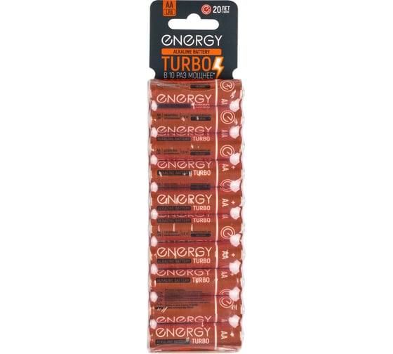 Алкалиновая батарейка ENERGY turbo lr6/10ks (аа) 10шт 107054
