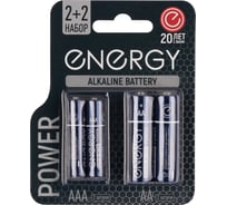 Алкалиновая батарейка ENERGY power lr6+lr03/4b (аа+ааа) 4шт 107045 31323975