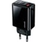 Сетевое зарядное устройство USAMS Модель - US-CC133 T40, QC3.0 + PD, Digital Display Fast Charger, черный (CC133TC01) УТ000024951 1