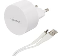 Сетевое зарядное устройство USAMS Модель Send-Tu Series Set, 2 USB + кабель Micro USB U35, белый (XTXLOGT18MC05) УТ000024953