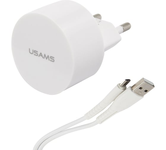 Сетевое зарядное устройство USAMS Модель Send-Tu Series Set, 2 USB + кабель Micro USB U35, белый (XTXLOGT18MC05) УТ000024953 1