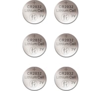 Батарейка Литиевый таблеточный Элемент питания CRAZYPOWER CR2032 3В BL-6 (упаковка 6шт) 5049000