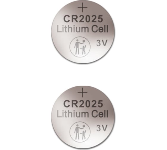 Батарейка Литиевый таблеточный CRAZYPOWER Элемент питания CR2025 3В BL-2 (упаковка 2шт) 5048980