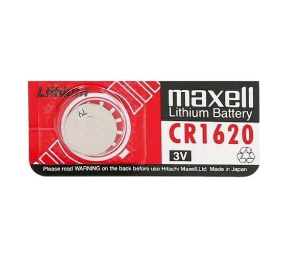 Батарейка Литиевый таблеточный элемент питания Maxell CR1620 BL-1 (блист. 1шт) 11238400